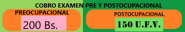 Costo Examen Preocupacional